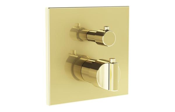 VitrA Suit Integrated Thermostatic Bath/Shower Mixer - Soft Gold